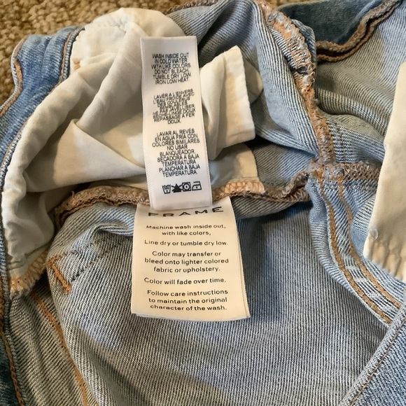 Women’s Petite Frame Denim Blue Skinny Jeans High-Rise Size 24 - Picture 8 of 12